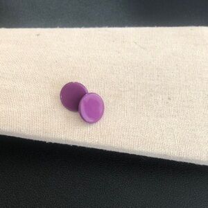 Vintage Pierced Purple Earrings